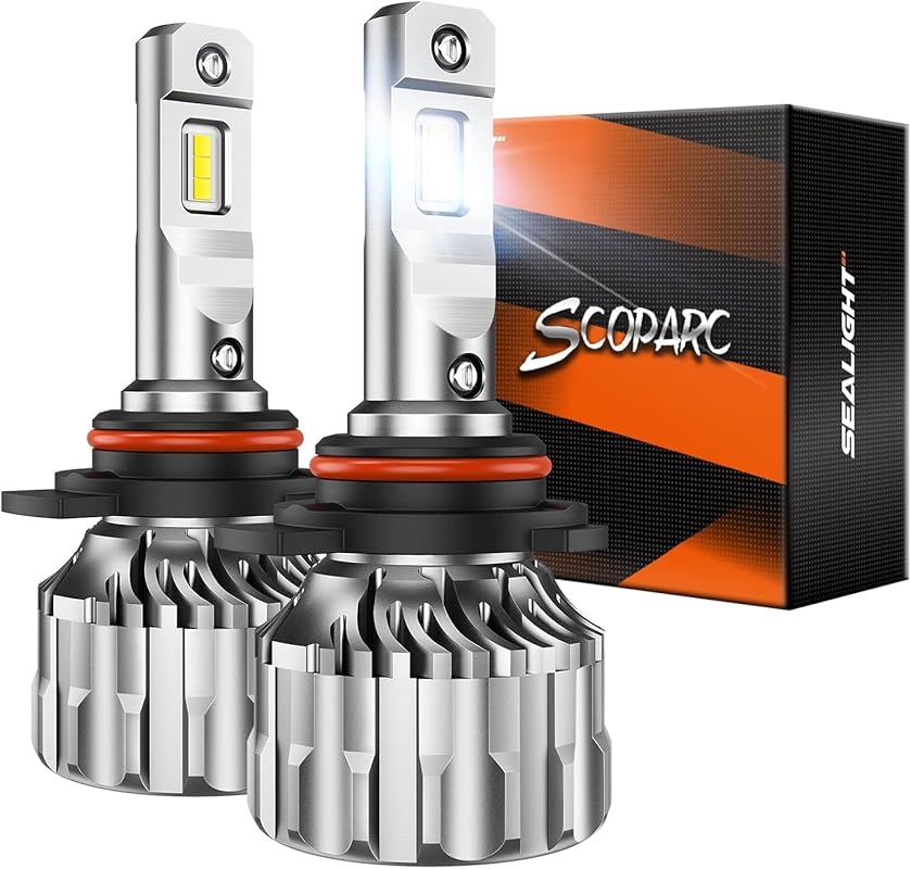 SEALIGHT 9012/Hir2 Bulbs 66000 LM Ultra-Bright 6500K White, S6 9012 Li