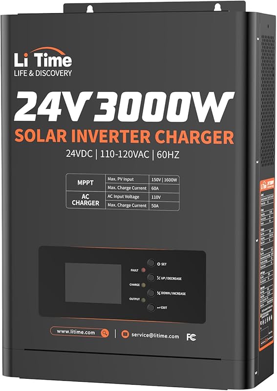 3000W All-in-One Solar Inverter Charger with 60A MPPT, Pure Sine Wave,