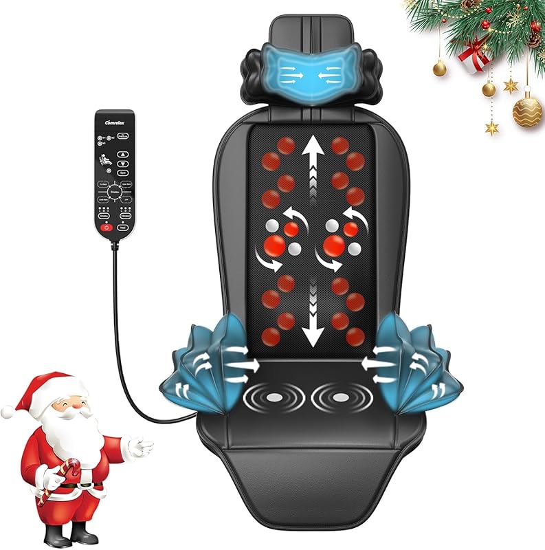 Shiatsu Massage Seat Cushion with Heat and Kneading Vibration for Offi