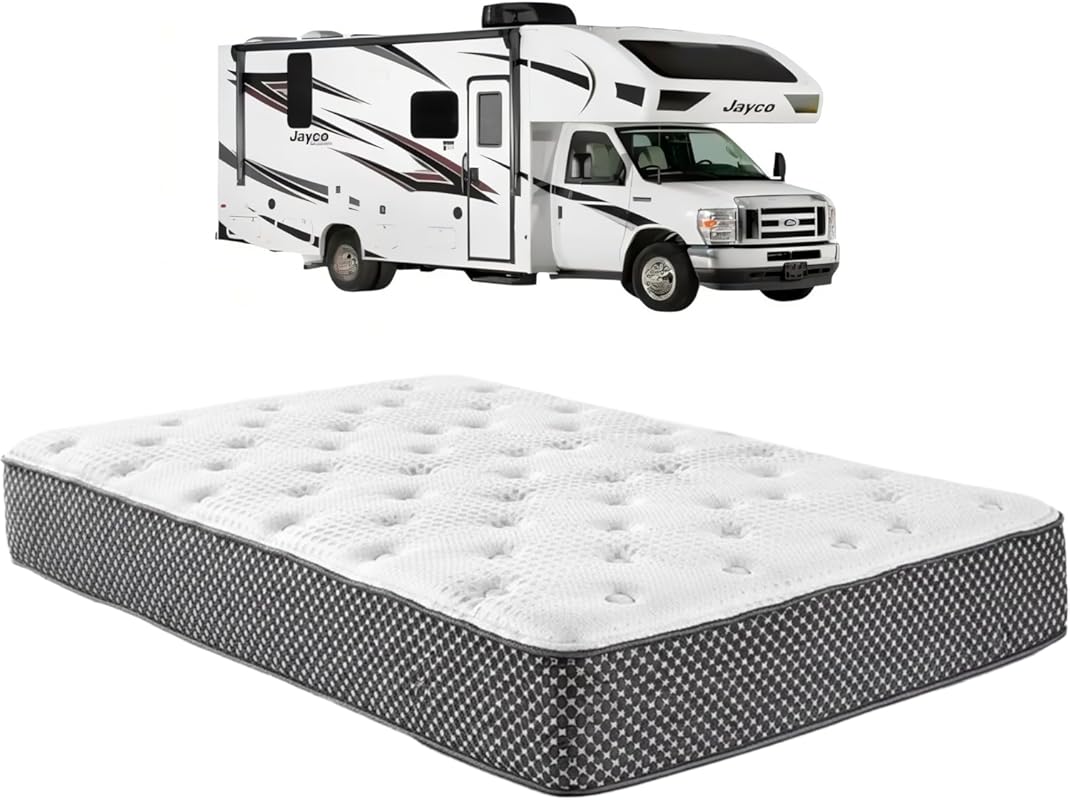 WanderRest Cool Hybrid 12-Inch Short Full RV Mattress with Cooling Gel