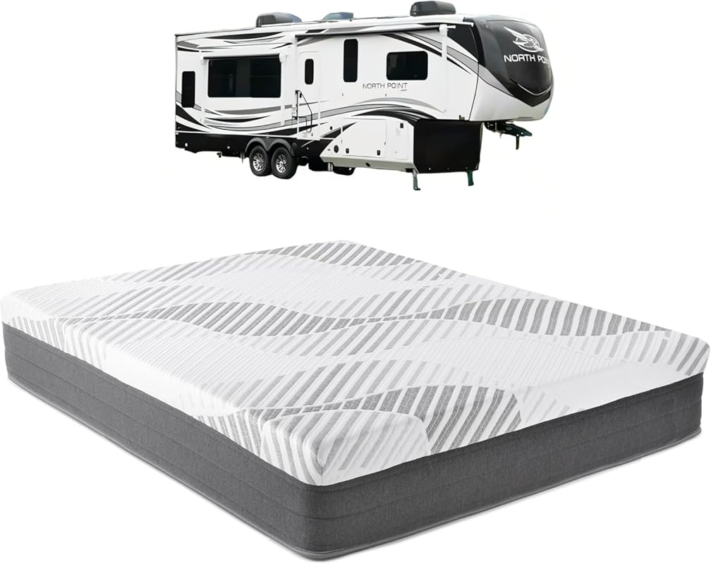 Tru Lux Cool 12-Inch Hybrid RV King Mattress with Cooling Gel Memory F