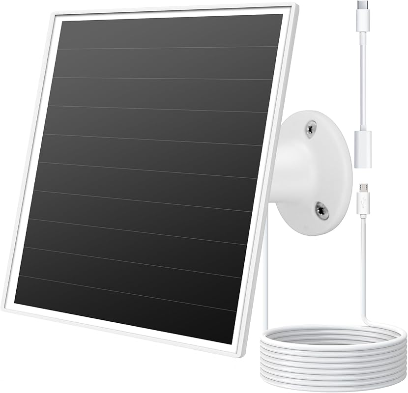 A 6W Adjustable Solar Panel for Outdoor Security Cameras with USB Port
