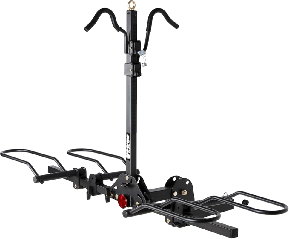 Young Hitch Mounted 2-Bike Rack with Lock for Standard, Mountain, and 