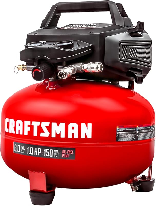 Craftsman 6 Gallon Portable Pancake Air Compressor with Oil-Free 150 P