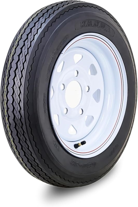 WANDA Trailer Tire Wheel Assembly 4.80-12 6-Ply C 5 Lug on 4.5 Inch Wh