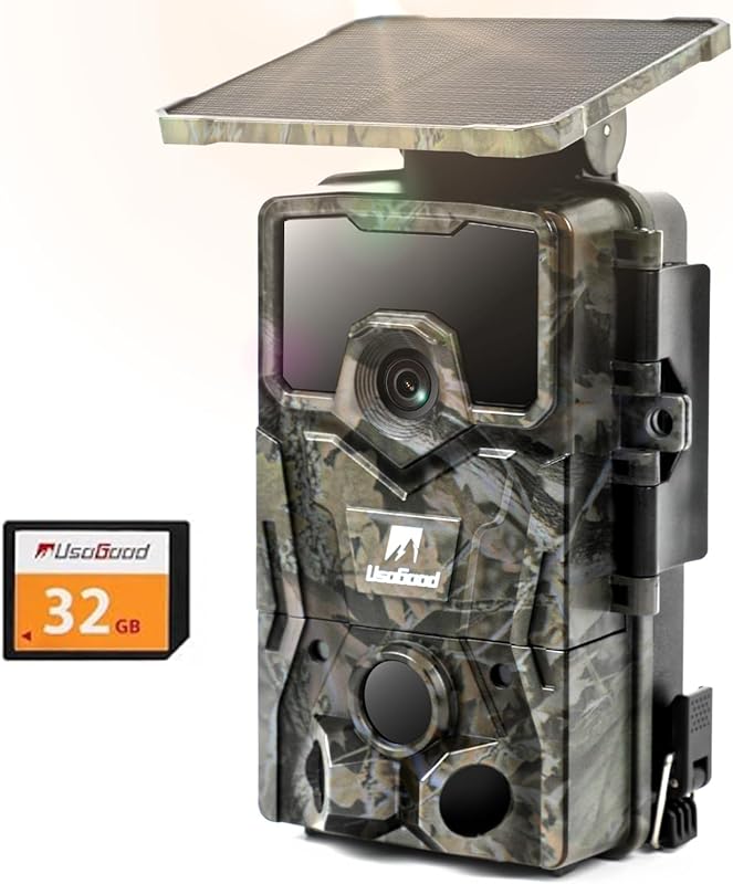 usogood 4k 48MP Trail Camera Solar Powered Trail Cam,Game Cameras with