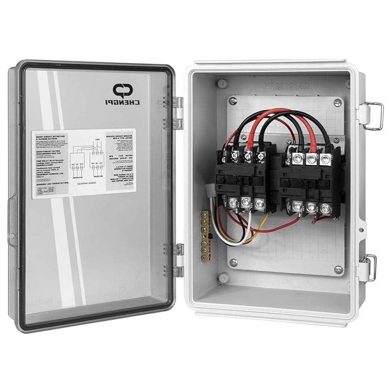 50 Amp RV Automatic Transfer Switch with Safety Power Monitoring and D