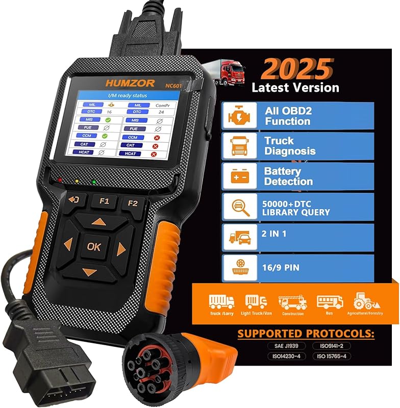 Heavy Duty Truck Scanner with Full System Diagnostics and Code Reading