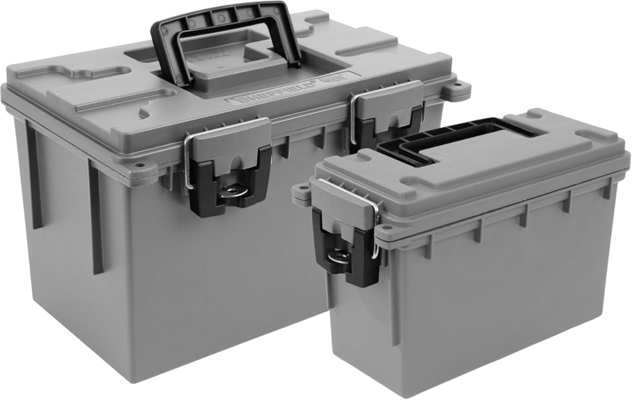 Sheffield 12755 2-Pack Stackable Storage Bins with Lids, Made in USA, 