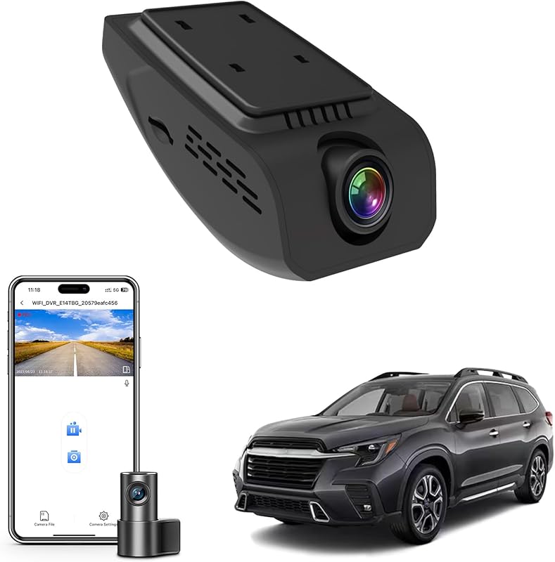 Dash Cam for Subaru Ascent with 4K Front 1080P Rear WiFi and 128GB Sto