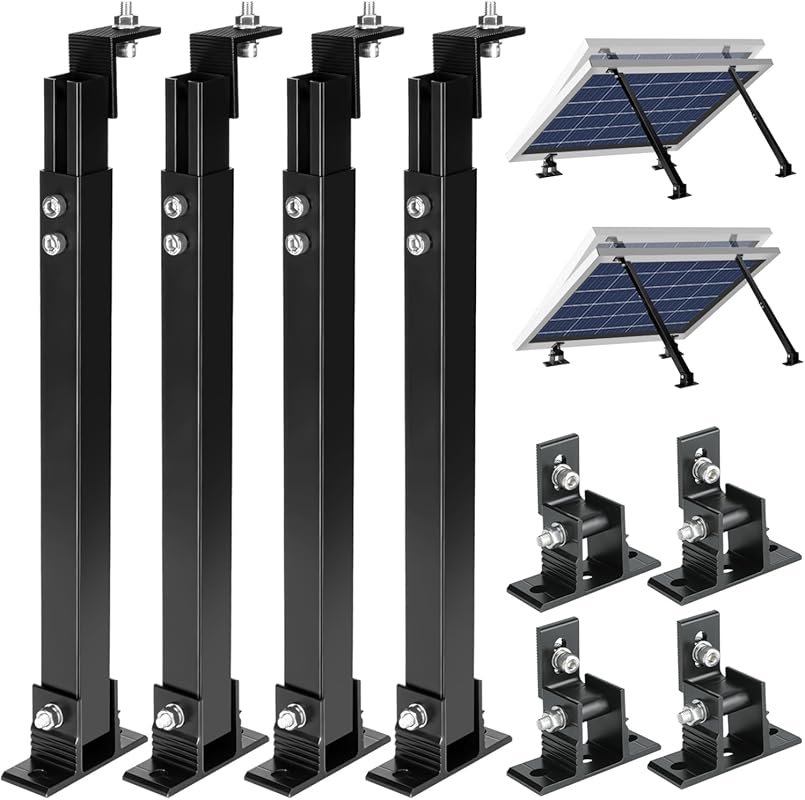 Solar Panel Mount, Aluminum Alloy Adjustable Solar Panel Tilt Mount Br