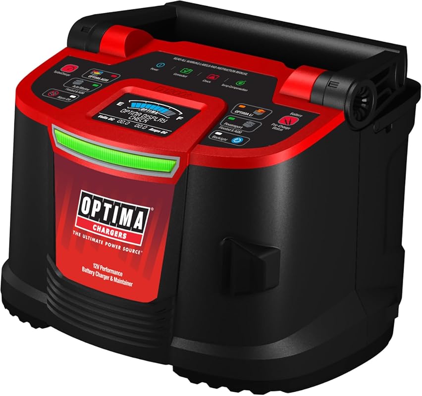 Optima D1200+ 12V Battery Charger and Maintainer for Lithium, AGM, and