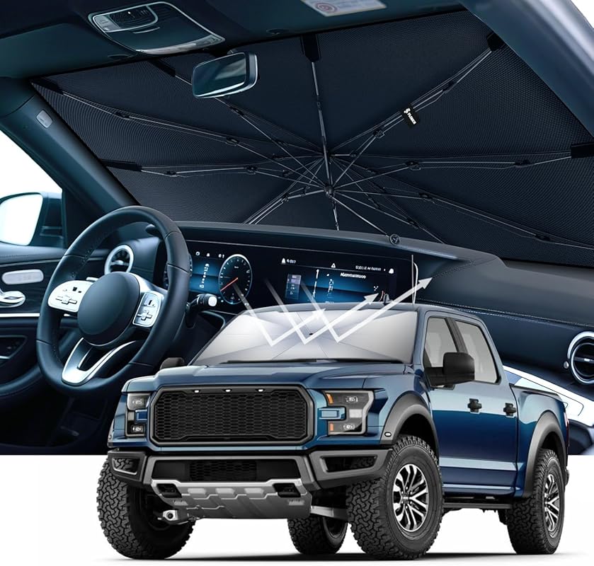FLORICH Foldable Windshield Sunshade Umbrella with Nano-Ice-Crystal Co