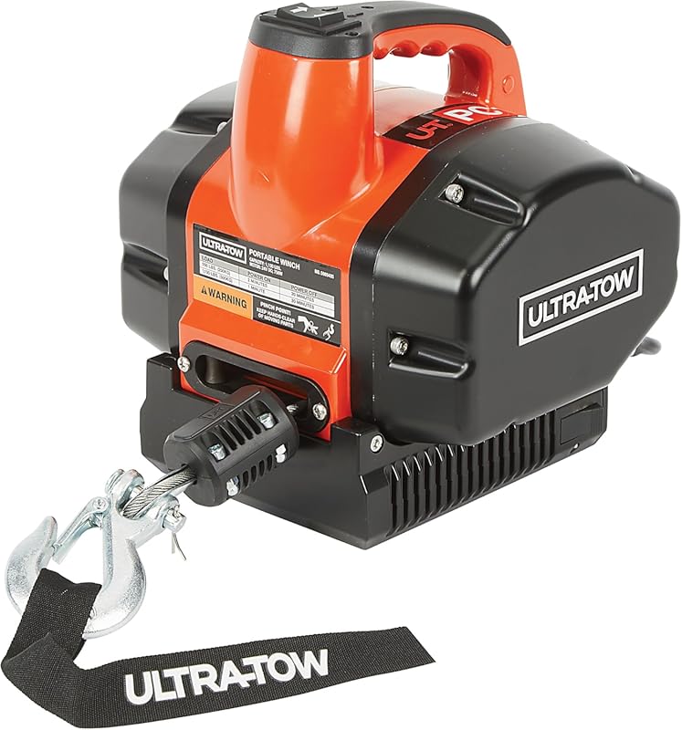 Ultra-Tow Portable Handheld 24V DC Battery-Operated Winch, 1100-Lb. Li
