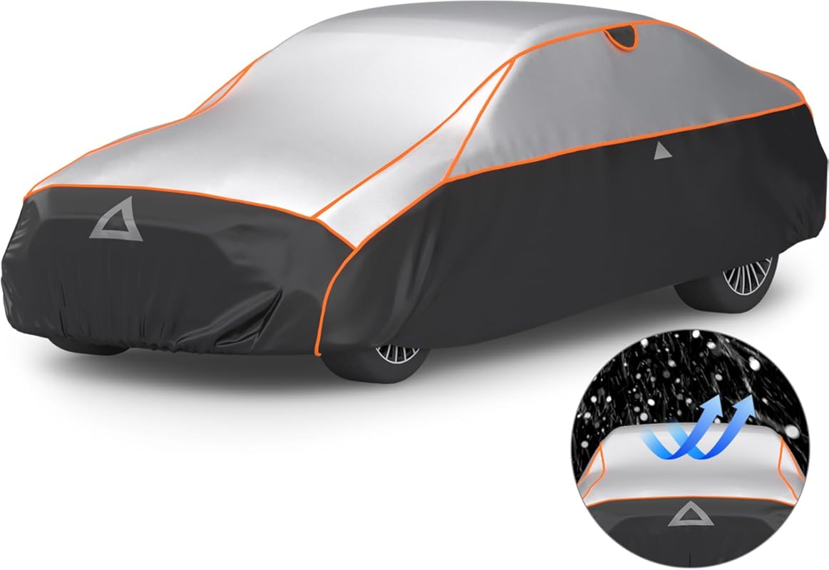 Favoto Padded Hail Protection Car Cover with Reflective Stripes for Se
