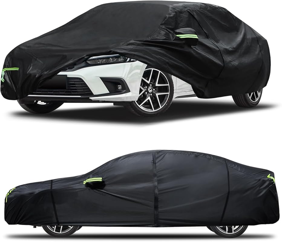 Custom-Fit 6-Layer Waterproof Car Cover for Honda Civic and Toyota Cor