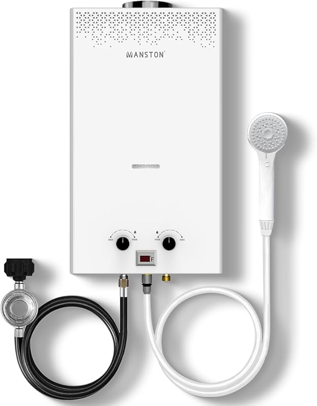 Water Heater Tankless, VANSTON Propane Water Heater Outdoor, 10L 2.64 