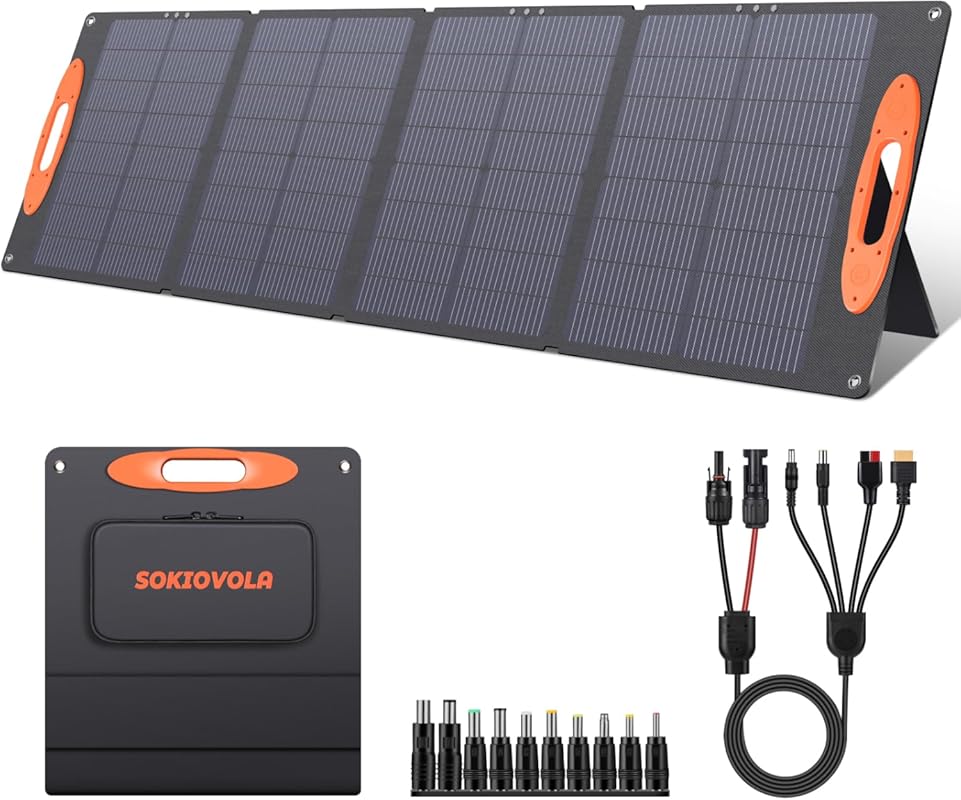 120W N-Type Foldable Solar Panel with USB-A and Type-C Outputs for Ank