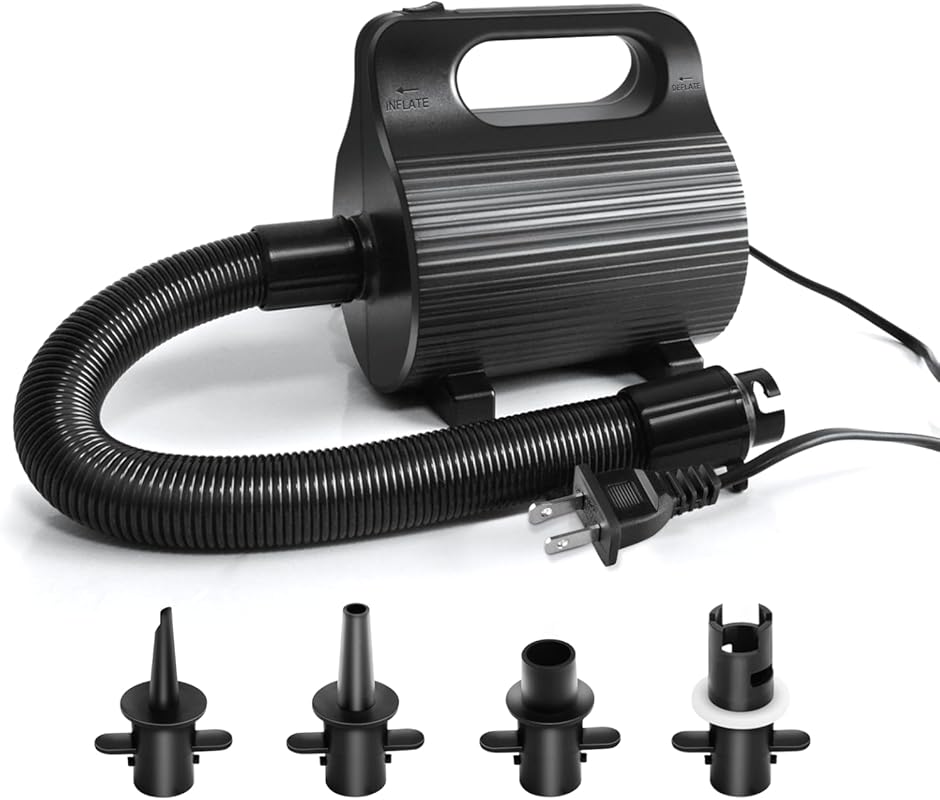 Adjustable Electric Air Pump with Quick Fill and 4 Nozzles for Inflata