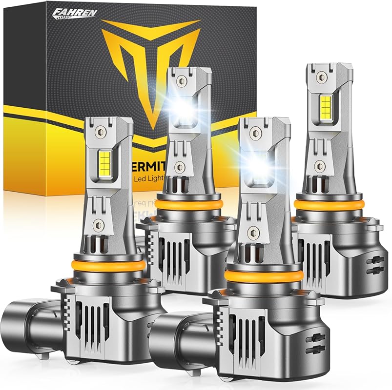 FAHREN 9005 and 9006 LED Bulbs with 140,000LM Brightness, 6500K Cool W