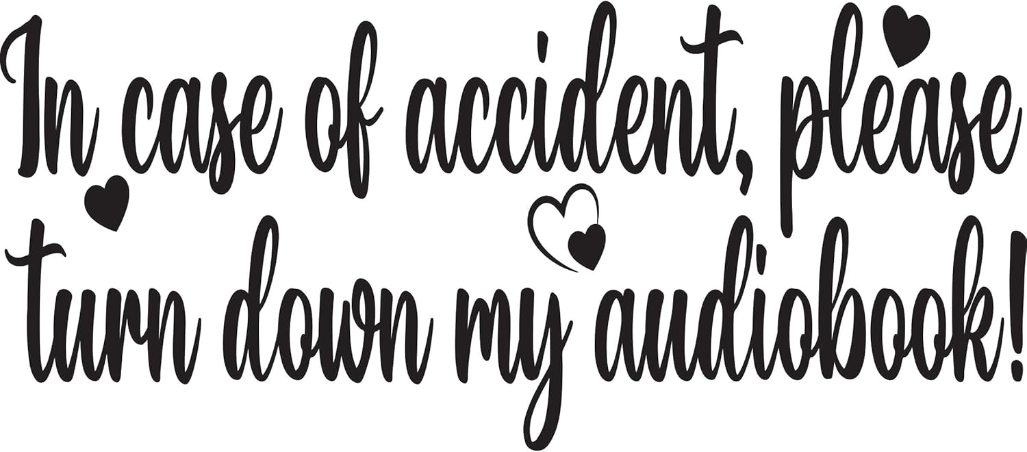 In case of accident decal sticker for vehicles with turn down audioboo
