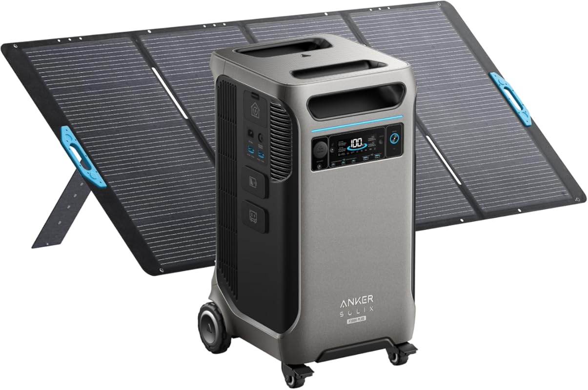 Anker SOLIX F3800 Plus Power Station with 400W Solar Panel and 3840Wh 