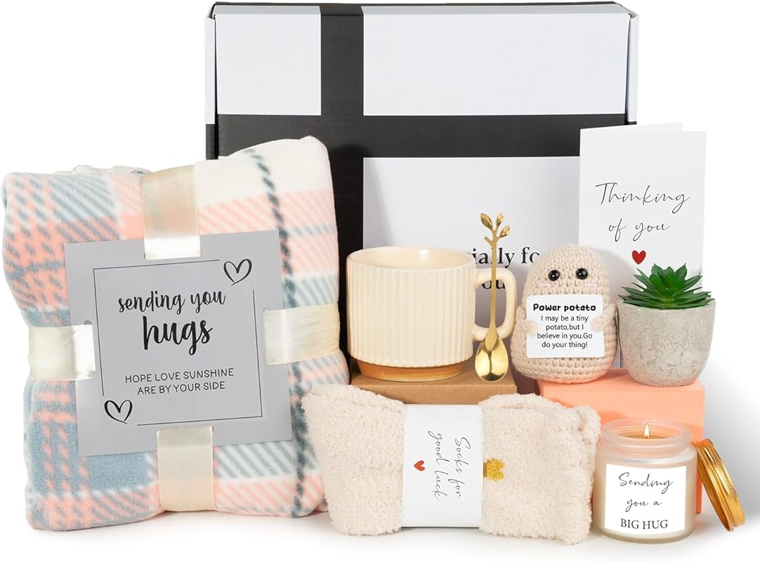 Self Care Gift Basket for Women with Encouragement and Recovery Items