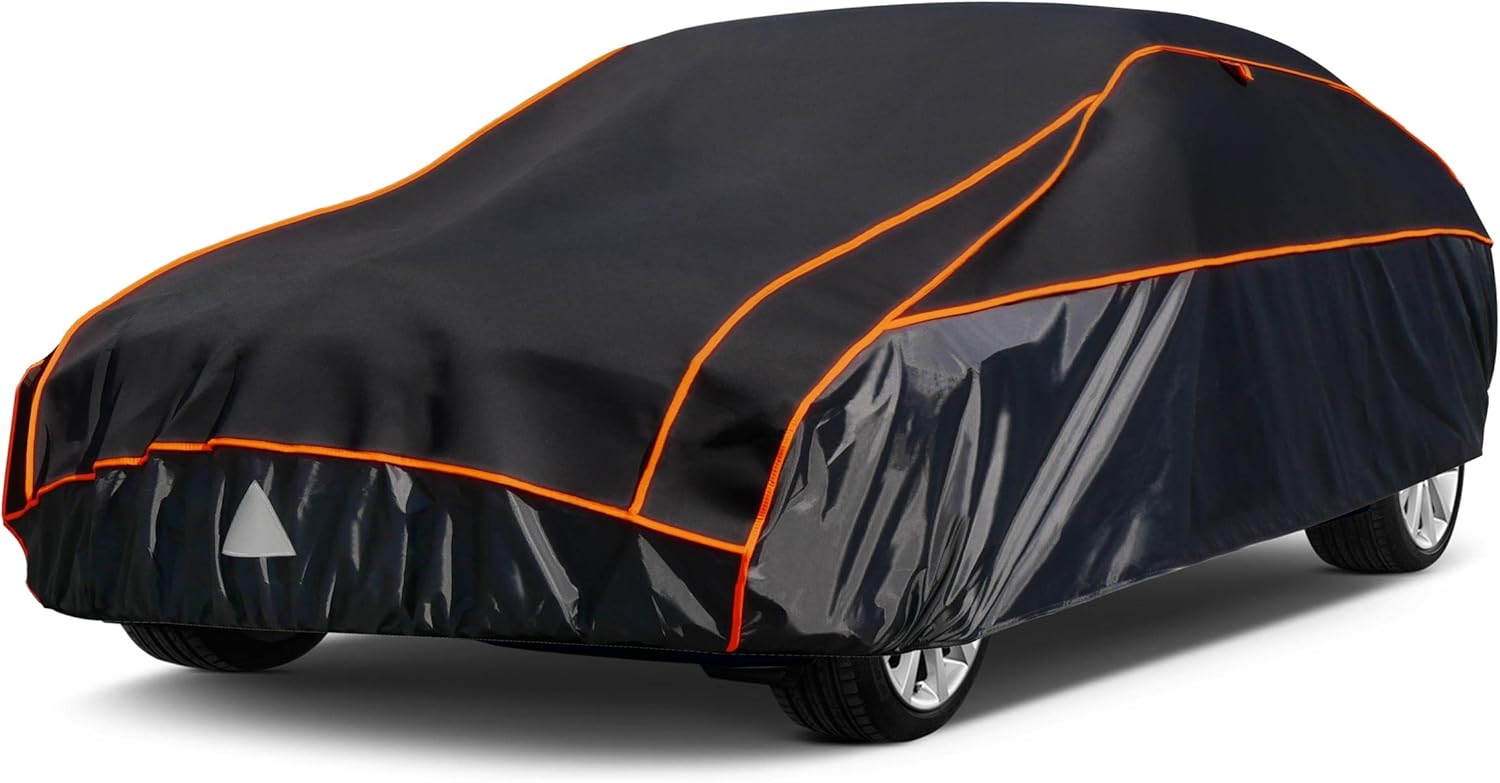 Thickened Multi-Layered EVA Hail Protector Car Cover with Wind Straps 