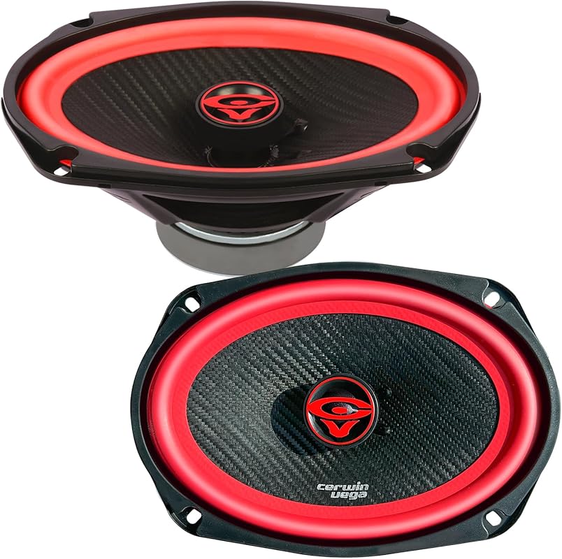 Cerwin-Vega V69 6x9 Inch 2-Way Coaxial Car Speakers with 420W Max Powe