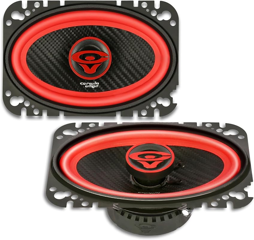 Cerwin-Vega V46 4x6 Inch 2-Way Coaxial Car Speakers with 180W Max Powe