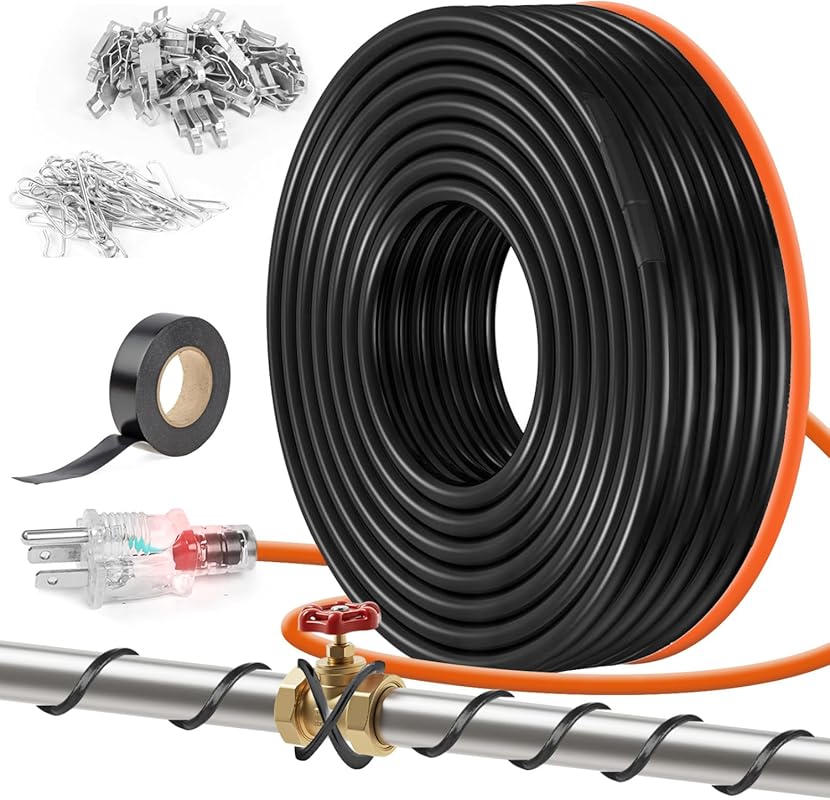 115FT Heat Cable for Plastic and Metal Water Pipe Freeze Protection, -