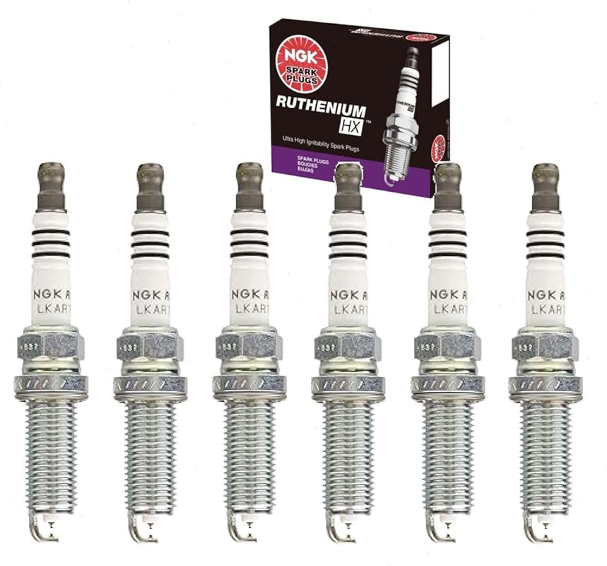 Set of 6 NGK Ruthenium HX Spark Plugs for Ford F-150 2.7L V6 (2015-2019)