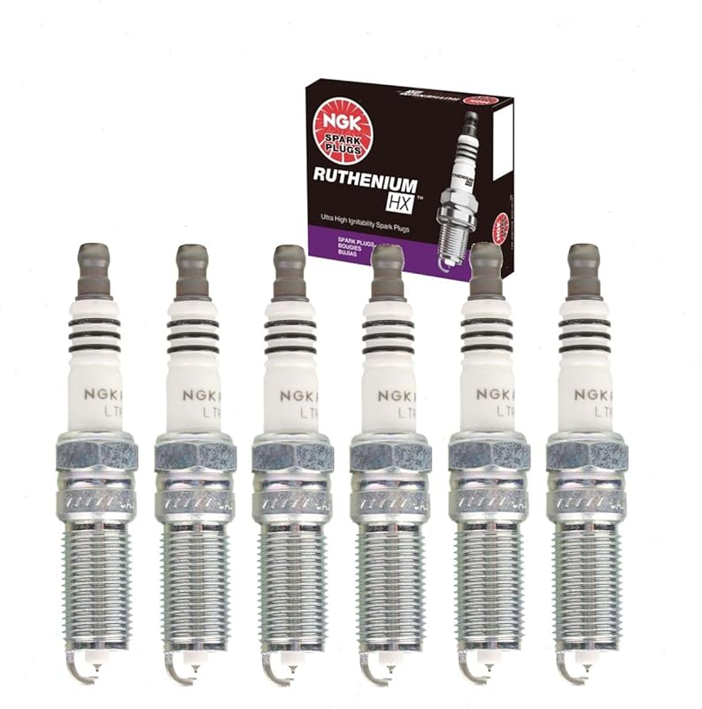 Set of 6 NGK Ruthenium HX Spark Plugs for Ford F-150 3.5L V6 (2011-2019)