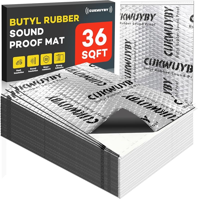 80 Mil 36 Sqft Butyl Car Sound Deadening Mat for Noise and Vibration C