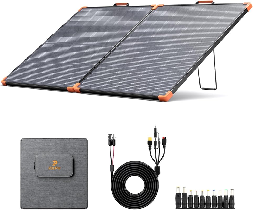 N-Type 16BB 180W Portable Solar Panel,Camping Gifts,17V Foldable Solar
