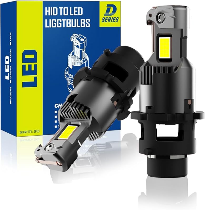 D2S D2R LED Bulbs for Fog Light Conversion with 24,000 Lumens and 6000