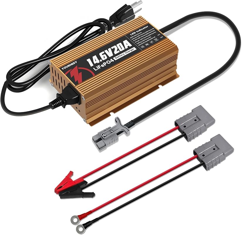 12V 20A Lithium Battery Charger with Anderson Connector for Deep Cycle