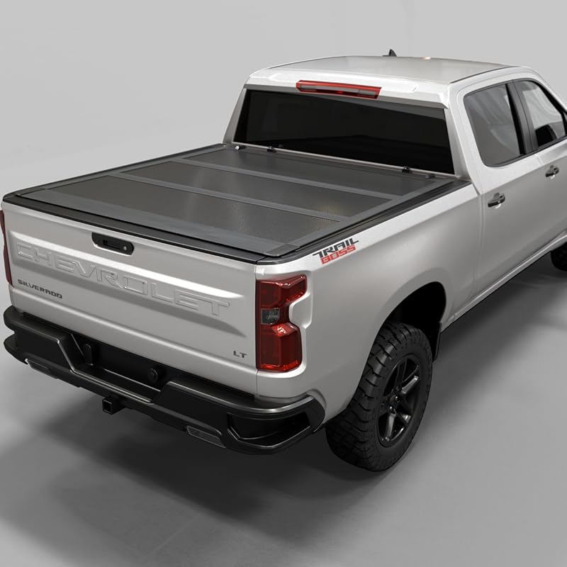 Low Profile Hard Folding Tonneau Cover for 2019-2026 Chevy Silverado 1