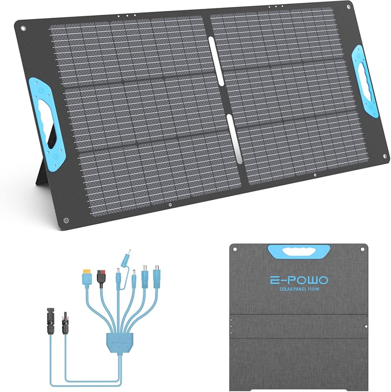110W ETFE Foldable Solar Panel with 23.5% Efficiency and USB Ports for