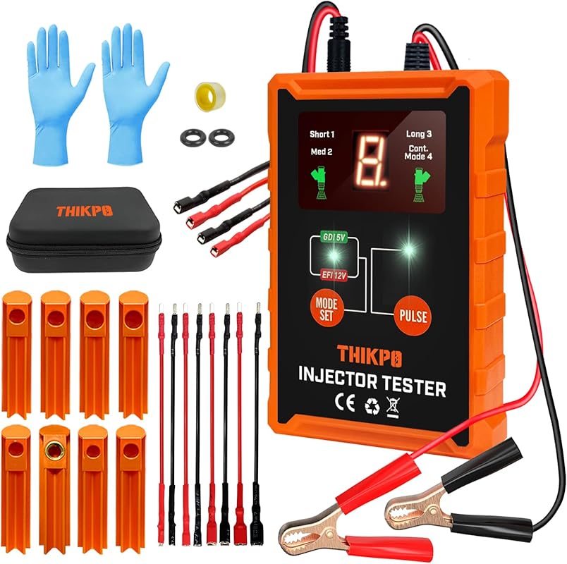Universal Fuel Injector Tester and Cleaner has 8 adapters, 8 pulse mod