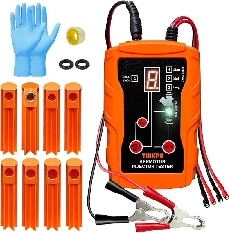 THIKPO Fuel Injector Tester and Cleaner Kit with 8 Modes for Two Injec