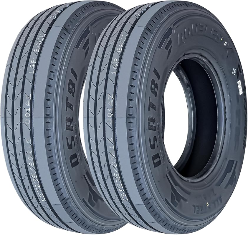 Set of 2 DSRT81 All Steel ST Radial Trailer Tires, ST235/80R16, 14-Ply