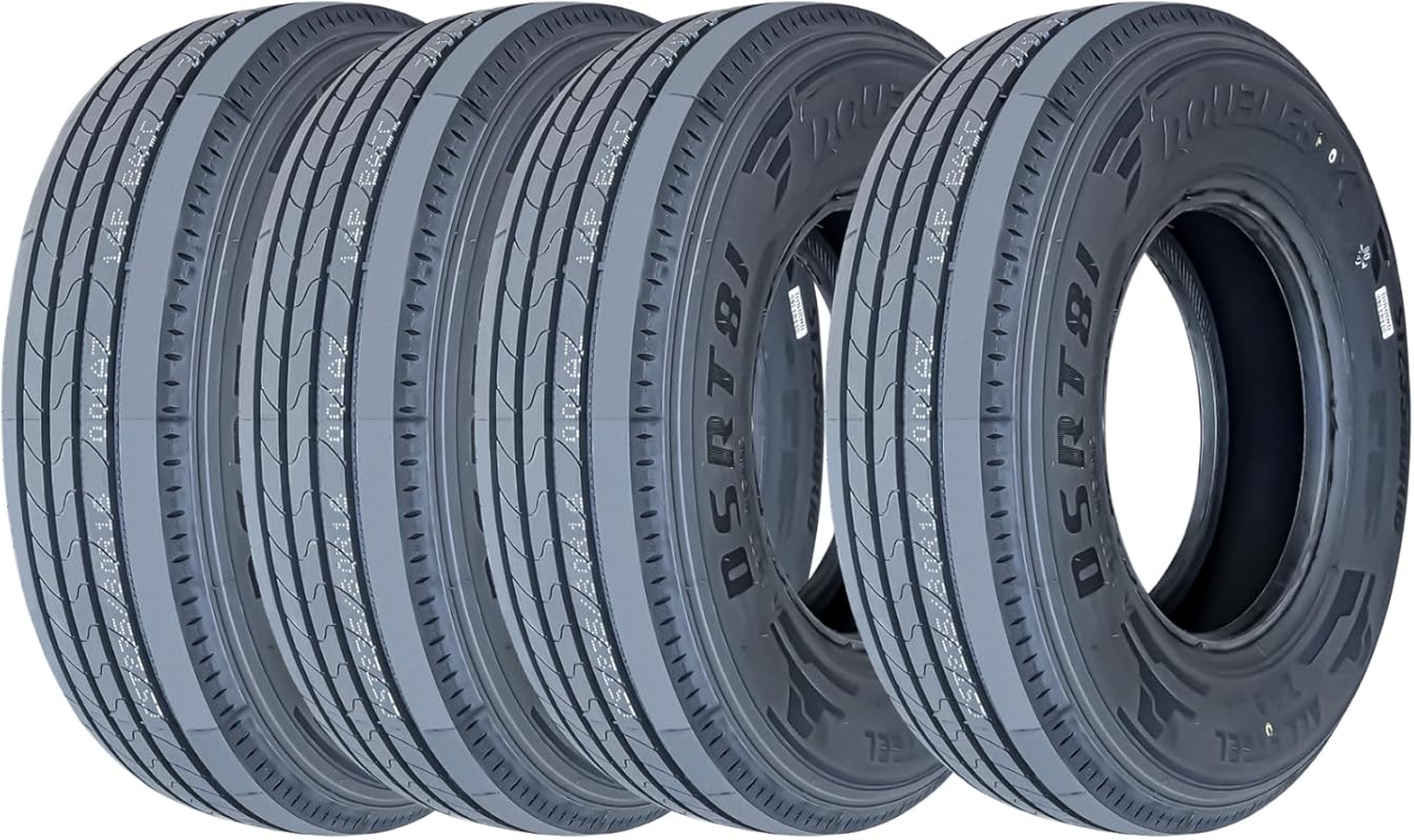 Set of 4 DSRT81 All Steel ST Radial Trailer Tires, ST235/80R16, 14-Ply