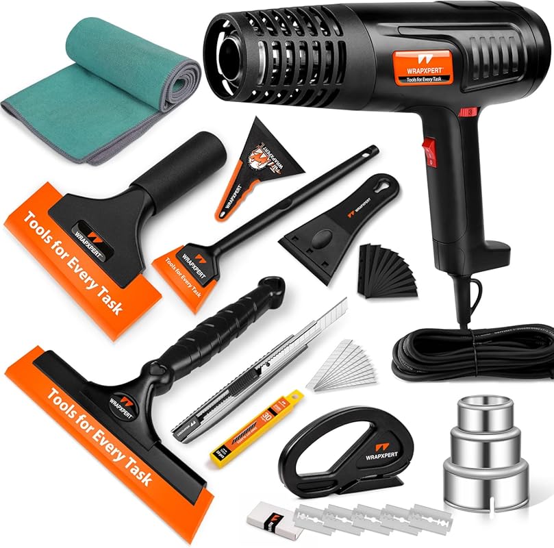 WRAPXPERT Window Tint Tools Kit with heat gun, squeegees, utility knif