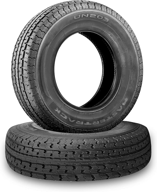 Set of Two UN203 ST205/75R14 Radial Trailer Tires with 8-Ply Load Rang