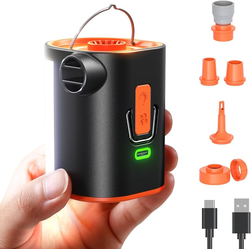 JOYROOM Air Pump for Inflatables, 3600 mAh Battery and Camping Light