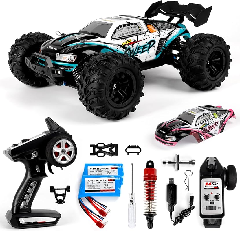 1/16 Scale 4WD Brushless High-Speed Remote Control RC Car with All-Ter