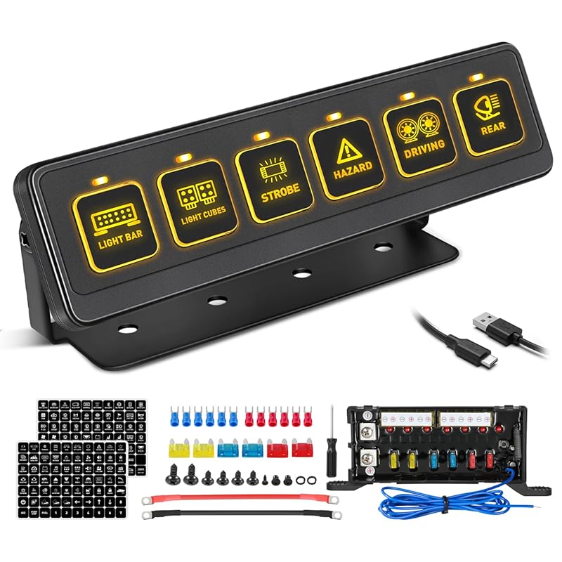 6 Gang Wireless Switch Panel, Niking Auto Multifunction Remote Control