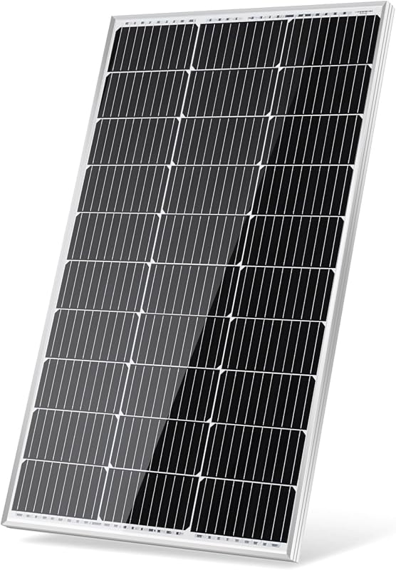 Traver Force 100W 12V Monocrystalline Solar Panel with 25% Efficiency 