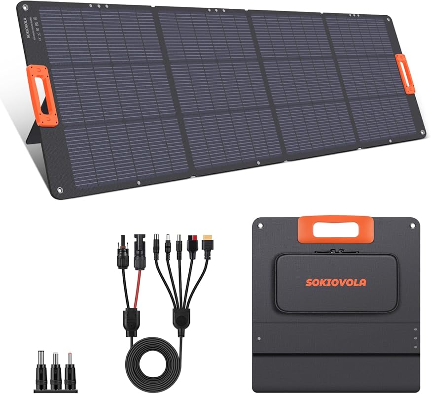 N-Type 200W Portable ETFE Solar Panel with USB Outputs for Jackery Blu